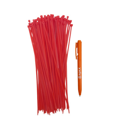 A11094 - Abraçadeira de nylon - 200x2,5 mm - vermelha