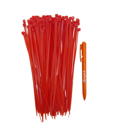 A11095 - Abraçadeira de nylon - 200x3,5 mm - vermelha