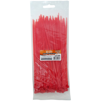 A11095 - Abraçadeira de nylon - 200x3,5 mm - vermelha