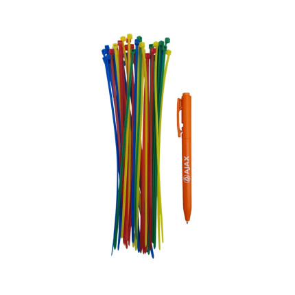 A11096 - Abraçadeira de nylon - 200x2,5 mm - colorida
