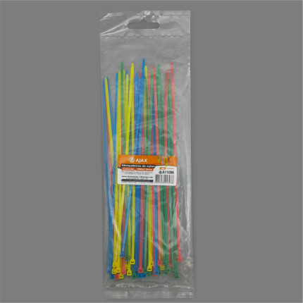 A11096 - Abraçadeira de nylon - 200x2,5 mm - colorida