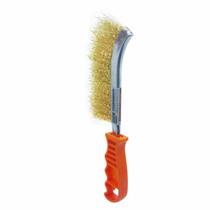 ES0025 - Escova manual latonada - cabo plástico