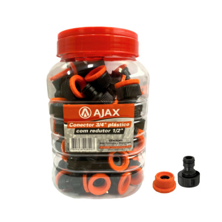 A01039 - Conector 3/4" com redutor 1/2" - plástico