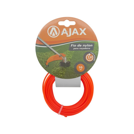 A01100 - Fio de nylon para roçadeira - 2,4 mm x 10 m