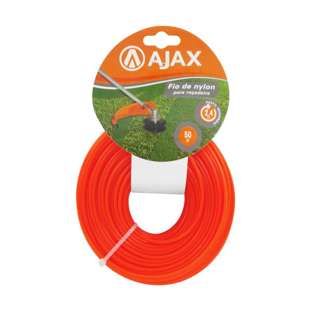 A01105 - Fio de nylon para roçadeira - 2,4 mm x 50 m