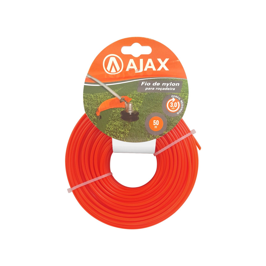 A01106 - Fio de nylon para roçadeira - 3,0 mm x 50 m