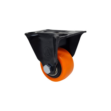 A09110-F - Rodízio de PVC laranja - 1.5/8" - fixo