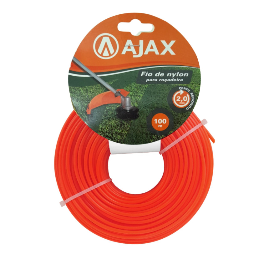 A01109 - Fio de nylon para roçadeira - 2,0 mm x 100 m