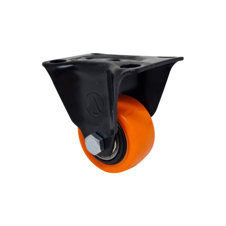 A09120-F - Rodízio de PVC laranja - 2" - fixo