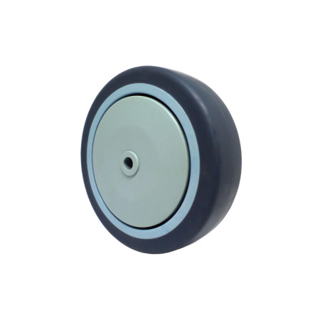 A09252 - Roda de borracha termoplástica com rolamento - 5"