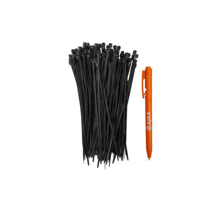 A11004 - Abraçadeira de nylon 150 X 2,5 mm - preta