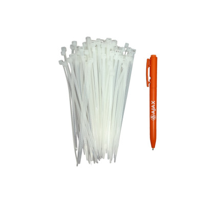 A11005 - Abraçadeira de nylon - 150 X 3,5 mm - branca