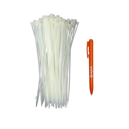 A11009 - Abraçadeira de nylon - 200 X 3,5 mm - branca