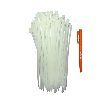 A11011 - Abraçadeira de nylon - 200 X 4,8 mm - branca