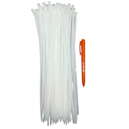 A11015 - Abraçadeira de nylon - 300 X 4,8 mm - branca