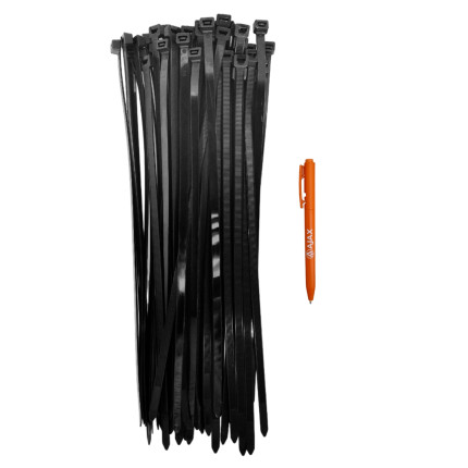 A11020 - Abraçadeira de nylon - 350 X 7,6 mm - preta