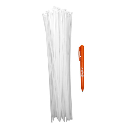 A11021 - Abraçadeira de nylon - 400 X 4,8 mm - branca