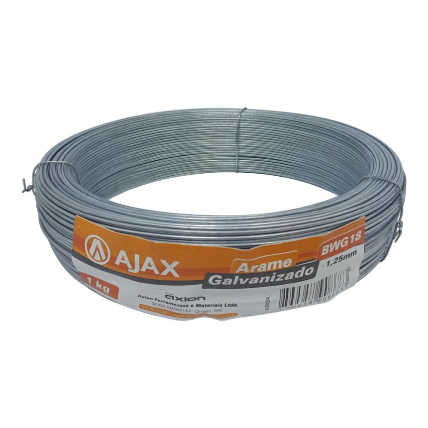 A30004 - Arame galvanizado - BWG 18 - 1,25 mm