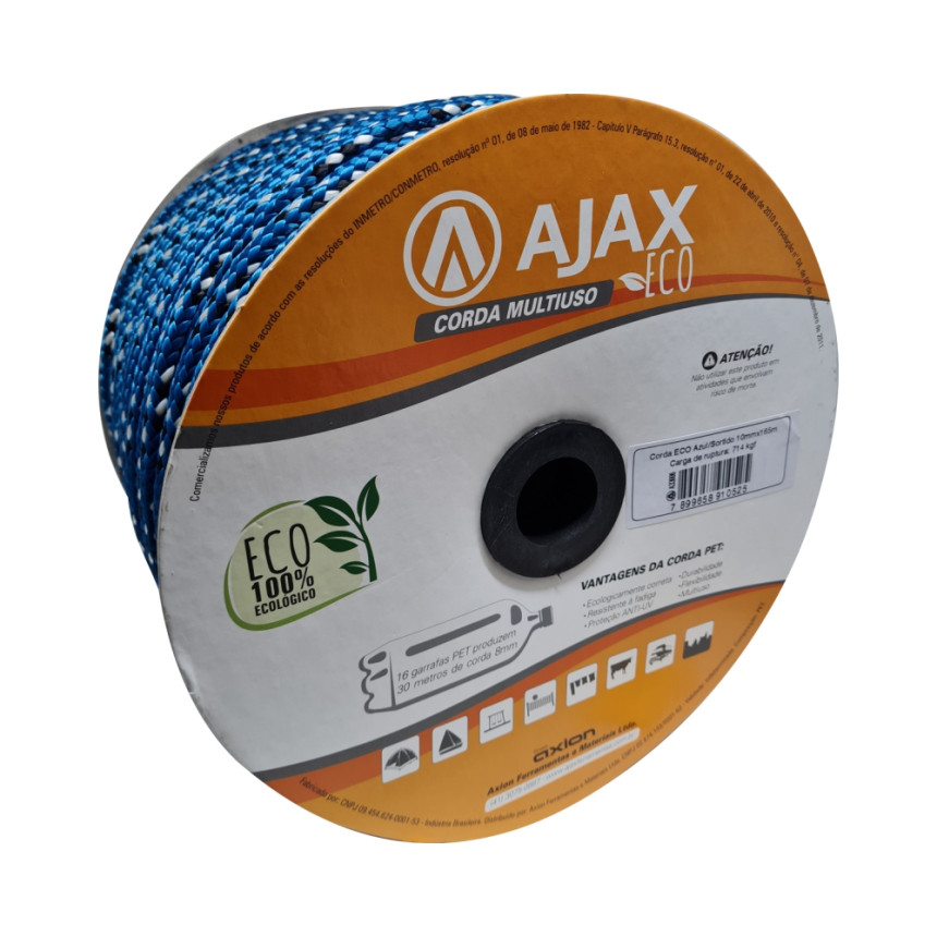 A33006 - Corda Eco azul/sortido 10 mm x 165 m - carretel