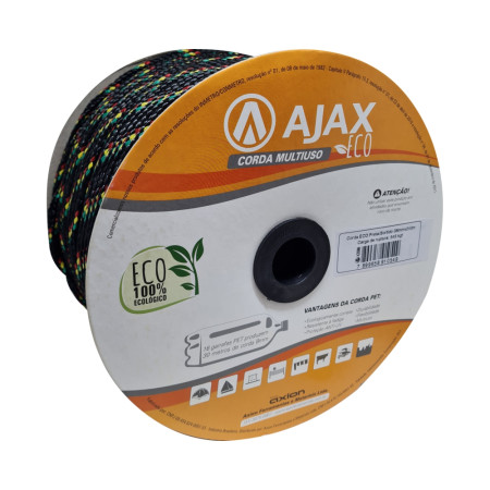 A33008 - Corda Eco preta/sortido 08 mm x 240 m - carretel