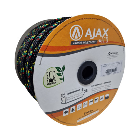A33009 - Corda Eco preta/sortido 10 mm x 165 m - carretel