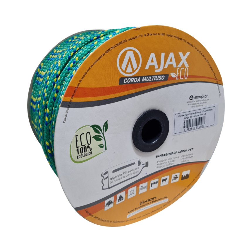 A33012 - Corda Eco verde/sortido 10 mm x 165 m - carretel