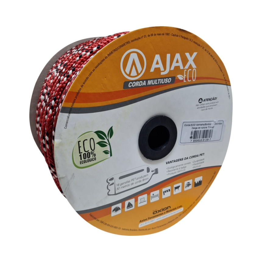 A33015 - Corda Eco vermelha/sortido 10 mm x 165 m - carretel