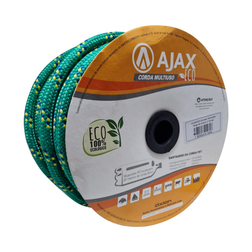 A33018 - Corda Eco colorida 16 mm x 55 m - carretel