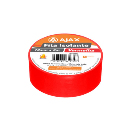 A03012 - Fita isolante vermelha - 5 metros