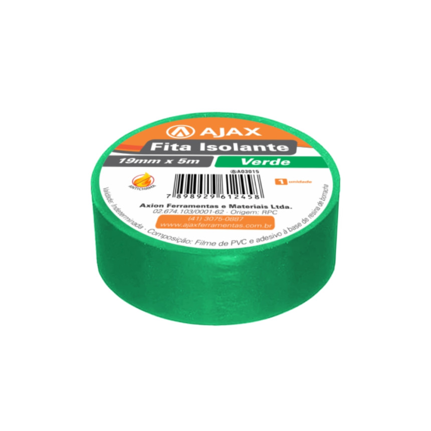 A03015 - Fita isolante verde - 5 metros