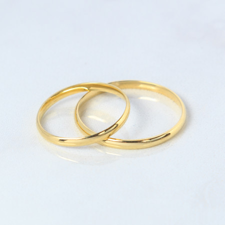 Aliança em ouro amarelo 18 kt {unitário}