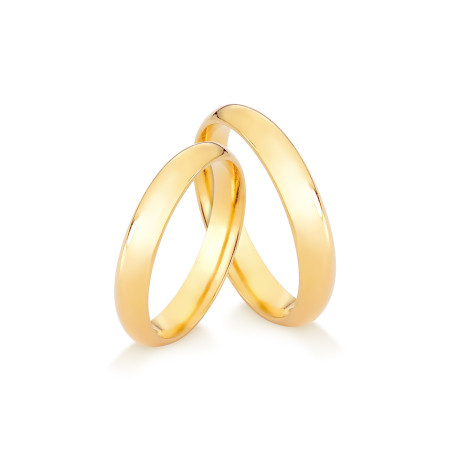 Aliança ouro amarelo 18 kt modelo tradicional {unitário}