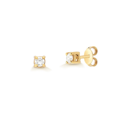 Brinco em ouro amarelo 18 kt com diamantes