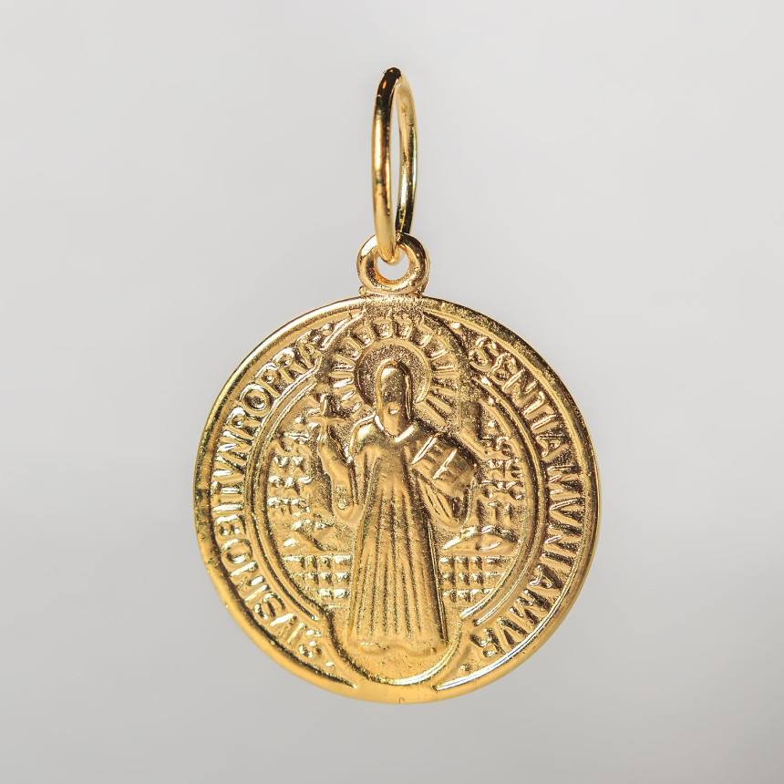 Pingente São Bento em ouro 18 kt