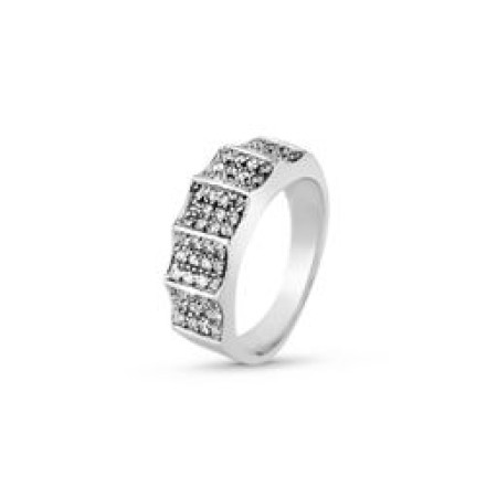 Anel em ouro branco 18 kt com diamantes