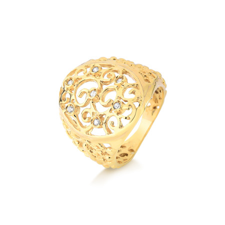 Anel em ouro 18 kt com diamantes