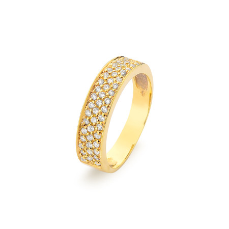 Anel em ouro 18 kt com diamantes