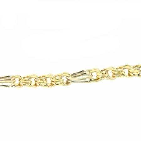 Pulseira em ouro amarelo e branco 18 kt