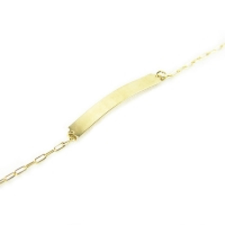 Pulseira com chapa em ouro 18 kt