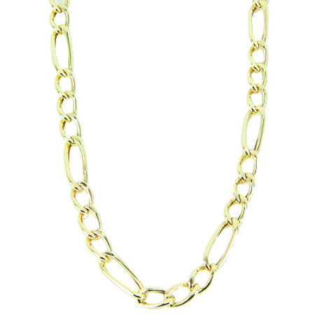 Corrente oca 3x1 em ouro amarelo 18 kt 60 cm