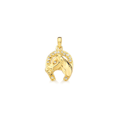 Pingente em  ouro amarelo com diamantes