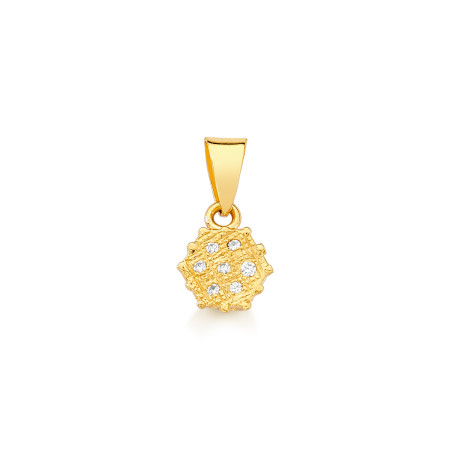 Pingente em ouro amarelo com diamantes