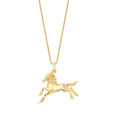 Pingente em ouro amarelo com diamantes