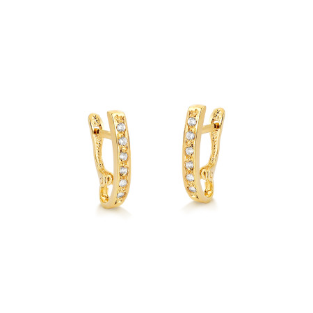 Brincos em ouro amarelo com diamantes