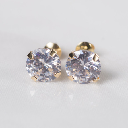 Brincos em ouro 18 kt com Zircônias