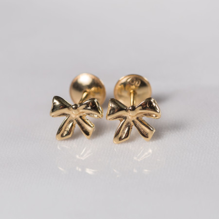 Brincos laço em ouro amarelo 18 kt