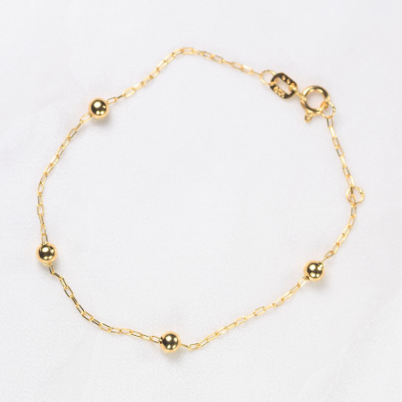 Pulseira infantil em ouro amarelo 18 kt