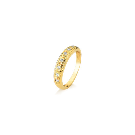 Anel infantil em ouro amarelo 18 kt com diamantes