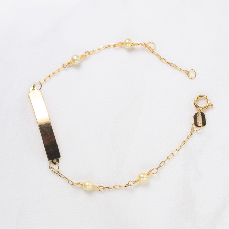 Pulseira infantil em ouro amarelo