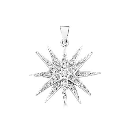 Pingente em ouro branco com diamantes